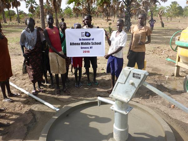 Picture of the well in Sudan made possible by donations from Athena Middle School Picture of the well in Sudan made possible by donations from Athena Middle School